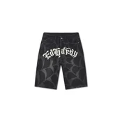 Ed Hardy Kavbojke Cobweb  temno siva / črn denim / off-bela