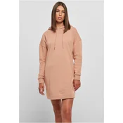 Womens Amber Colored Organic Oversized Terry Hooded Dress