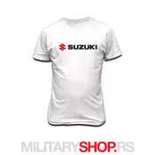 Bela majica od pamuka logo Suzuki