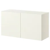 BESTA Regal z vrati, bela/Lappviken bela, 120x42x64 cm