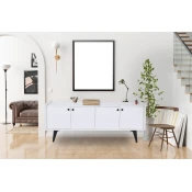 Hanah Home Komoda Lugano 150x40x62cm Bela