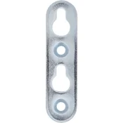 Posteljno okovje, 70 x 18 x 3 mm, 2 odprtini za ključ, jeklo, cinkano