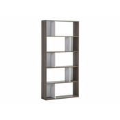 Regal Berwyn 480 (Temen les + Bela) Odprta, Iverna plošča, MDF plošča, 174x83x23cm, Temen les, Bela