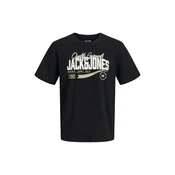 JACK & JONES Majica kaki / črna / bela