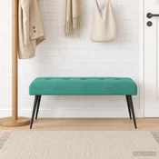 Klop s gumbnim oblazinjenjem Turkizna 110 x 40 x 46 cm Žamet