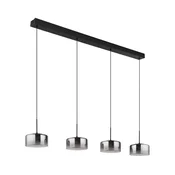 Globo 16024-4 - LED luster na sajli BELINDA LED/24W/230V crna/zadimljena