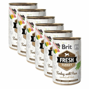 Konzerva Brit Fresh Turkey with Peas 6x400 g