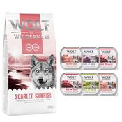 12kg Wolf of Wilderness + 100g Snack Explore the Wide Acres piletina gratis! - Scarlet Sunrise - losos i tuna