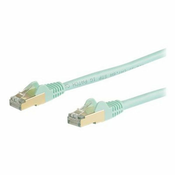 StarTech.com 3 m CAT6a Ethernet Cable - 10 Gigabit Category 6a Shielded Snagless RJ45 100W PoE Patch Cord - 10GbE Aqua UL/TIA Certified - patch cable - 3 m - aqua