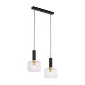 Jupiter 1847 - VA2 - Lestenec na vrvici VANES 2xE27/60W/230V medenina/črna
