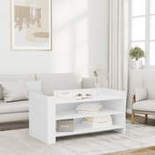 vidaXL Klubska mizica bela 100x50x50 cm inženirski les