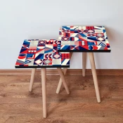 Hanah Home Set klub stocica 2Shp323, 2 komada, Šareni