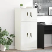 vidaXL Omarica za shranjevanje 2 kos Bela 60 x 40 x 130 cm Jeklo