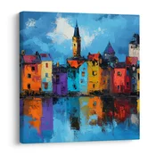 Slika živahni mestni odsevi - 20x20
