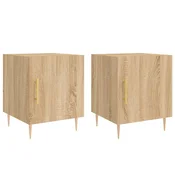 MAISON CHIC Dvo delni komplet Nočne omarice - Nočne mize sonoma hrast 40x40x50 cm inženirski les, (21687469)