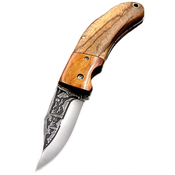 Zunanji zložljivi nož - 20,5 / 12 cm / rjav KP25903
