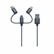 GRIXX Kabel 3 u 1 za smartphone, pametni telefon ili tablet
