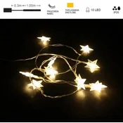 Vito LED božična razsvetljava toplo bela 1m 10 zvezdic 2xAA IP20 NATALE-10