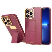 Ovitek z oporo New Kickstand Case za iPhone 12 Pro, rdeč
