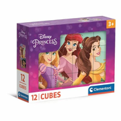 Clementoni Kocke s slikami Disneyjeve princese, 12 kock