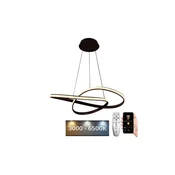 Brilagi-LED prigušiva luster na sajli COSMOWAVE LED/70W/230V 3000-6500K braon+daljinski upravljac