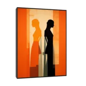 Canvas Slika na platnu Couple 2, Sa ramom, 90 x 120 cm, Crni