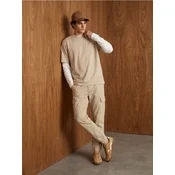 Sinsay - Pamucne relaxed cargo jogger pantalone - BEŽ