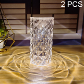Dekorativna svetilka Crystal Rose za pridih ambientalne svetlobe - 2-Pack!