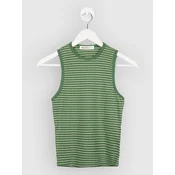 24 Colours 12520B Striped Tank Top green