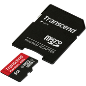 TRANSCEND Premium 8GB MicroSDHC 60 MB/s TS8GUSDU1