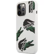 Ovitek Lacoste Liquid Silicone Allover Pattern Case for iPhone 13 Pro White (LCHC13LSOW)