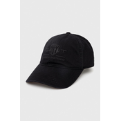 Pamucna kapa sa šiltom Gant boja: crna, s aplikacijom