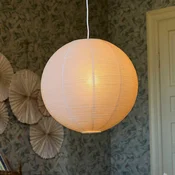 PR Home Visoka svetilka Haru, bež, O 50 cm, papir, E27, bel kabel - Dnevna soba/jedilnica - bež, bela - Papir/karton