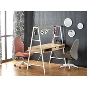 Uredski stol Houston 1317 S ladicama, 139x60cm, Sonoma hrast, Bijela