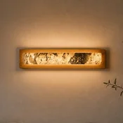 Elobra LED-stenna svetilka Chile L, hrast/barvni skrilavec, širina 20 cm - Dnevna soba/jedilnica - naravni hrast, pisano, črno - Les