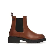 Tommy Jeans Gležnjarji Chelsea Tjw Cleated Chelsea Boots EN0EN03105 Rjava