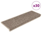 Vidaxl Samolepilne preproge za stopnice sisal 30 kosov 65x21x4 cm