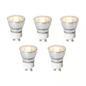 Komplet 5 GU10 3-stopenjskih zatemnitvenih LED žarnic 35 mm 4W 220 lm 3000K