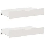 Ladice ispod kreveta 2 kom bijele 95x55x17 cm od borovine