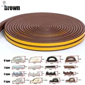 KJB Samolepilni tesnilni trak EPDM, profil D (9 mm x 6 mm), 10 m, rjav