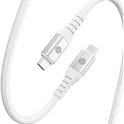 Sturdo tekstilni kabel 2x Type-C 240W 5A 10Gbps 1M, bel