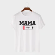 MAFIMI Ženska majica Mama bez baterije, Bela