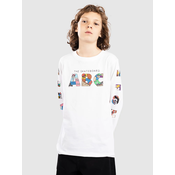 Awesome ABC Skateboard ABC Classic Kids Long Sleeve T-Sh white