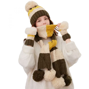 Zimski pleteni set - Zelena KP21599