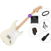 Fender Squier Affinity Series Stratocaster MN WPG SET 2 Olympic White Električna kitara