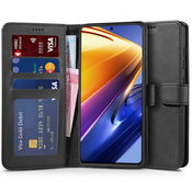 TECH-PROTECT WALLET PREKLOPNA TORBICA ZA XIAOMI POCO F4 5G ČRNA