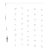 Vidaxl LED zavesa z zvezdicami 200 LED lučk modra 8 funkcij