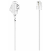 HAMA Hama DSL priključni kabel [1x moški konektor TAE-F - 1x RJ45 vtič 8p2c] 10 m bela, (20411109)