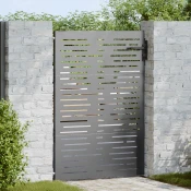 vidaXL vidaXL Vrtna vrata Črna 85 x 150 cm Jeklo s prašnim premazom, (5000301094)