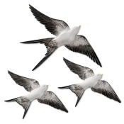 Aberto Design Zidna dekoracija Flying Swallow 2, 3 komada